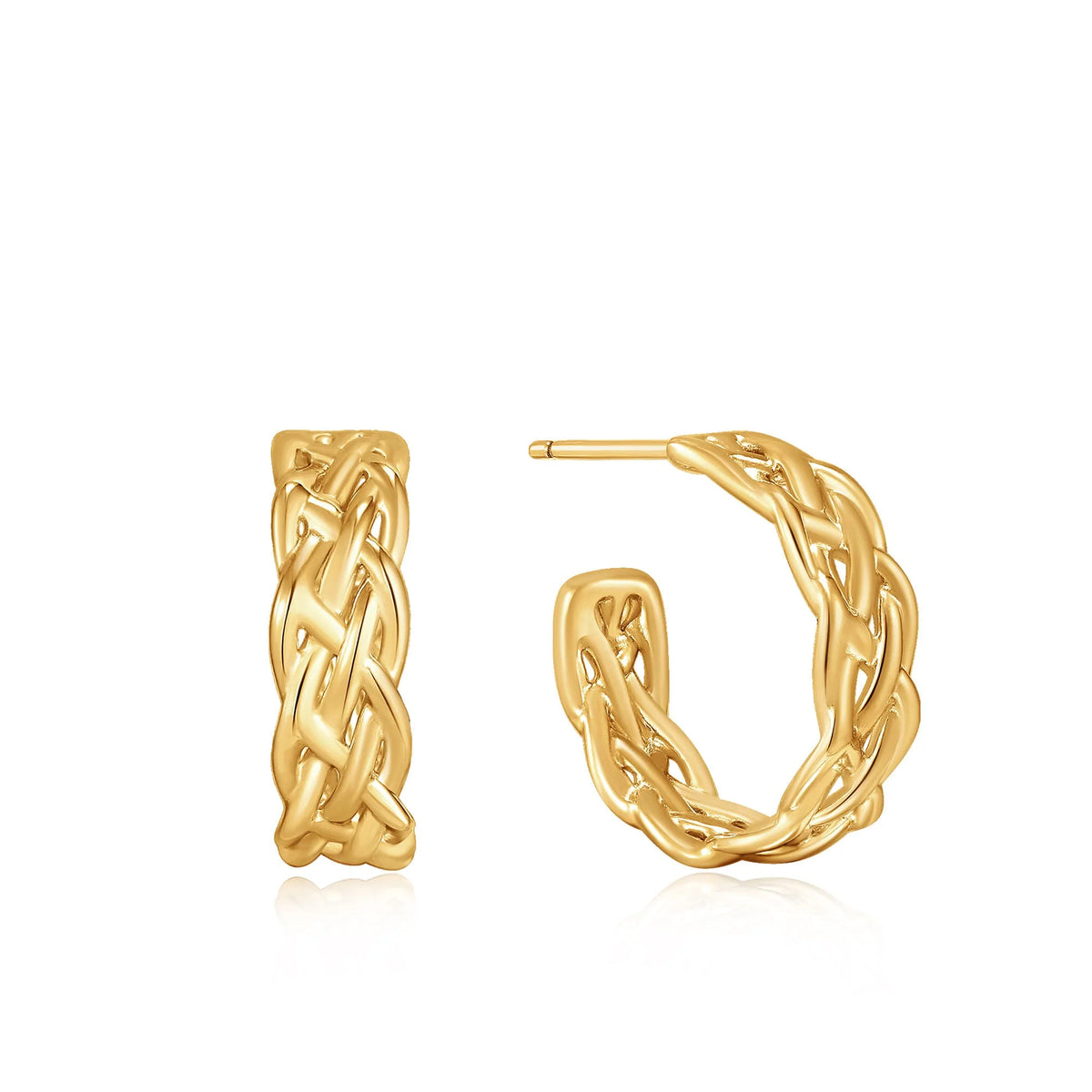 Gold Rope Chunky Hoop Earrings – SYNPLE